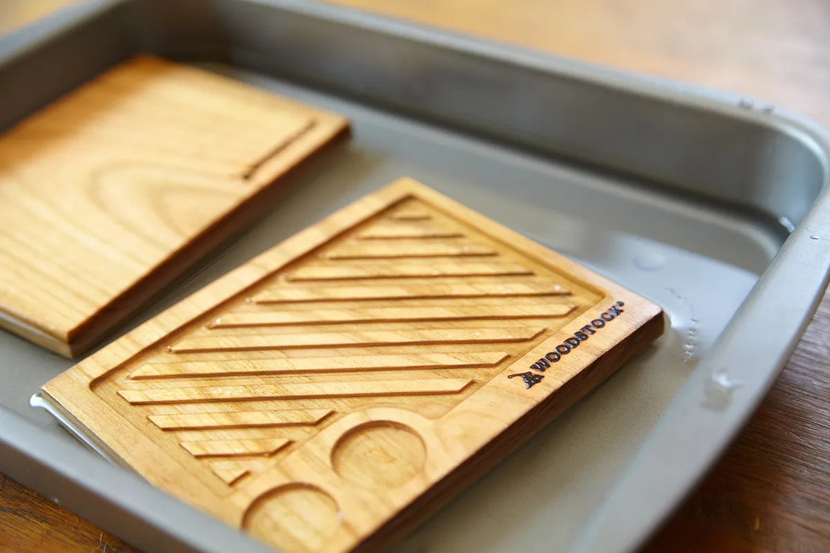 new【ナラ材が新登場】ウッドプランク 選べる”ヤマザクラ/白樺/ナラ”(3枚入り)|グリルでスモークフレーバーが楽しめる